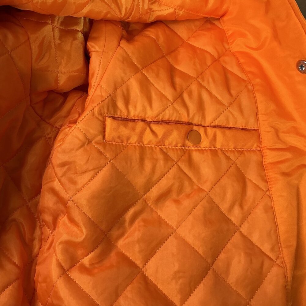 Tampa Bay Buccaneers NFL Ultra Game Mens Size Large Orange Satin Bomber Jacket - Picture 6 of 9